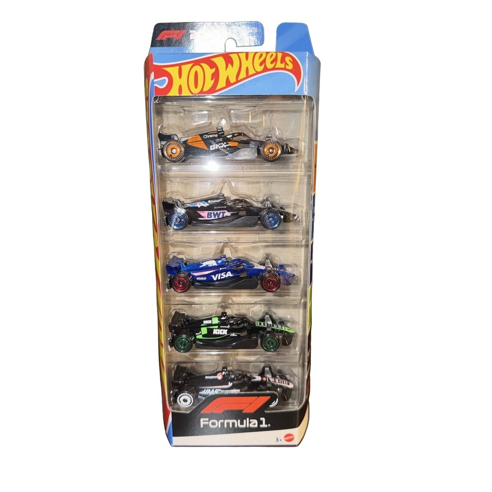 Hot Wheels 2024 Formula 1 5-Pack McLaren Alpine RB Sauber Haas F1 JBJ78 NEW